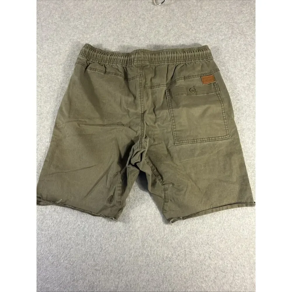 Volcom Green Bermuda Shorts, Size M, Men’s Summer Shorts